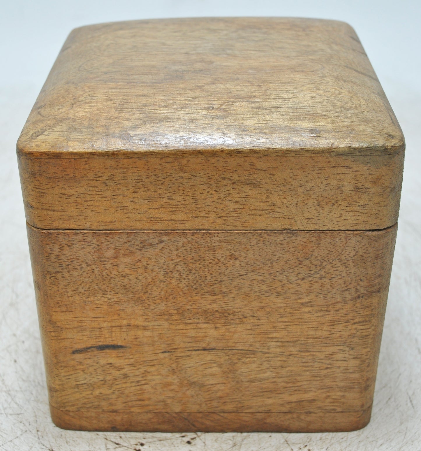 Vintage Wooden Small Square Storage Box Original Old Hand Crafted