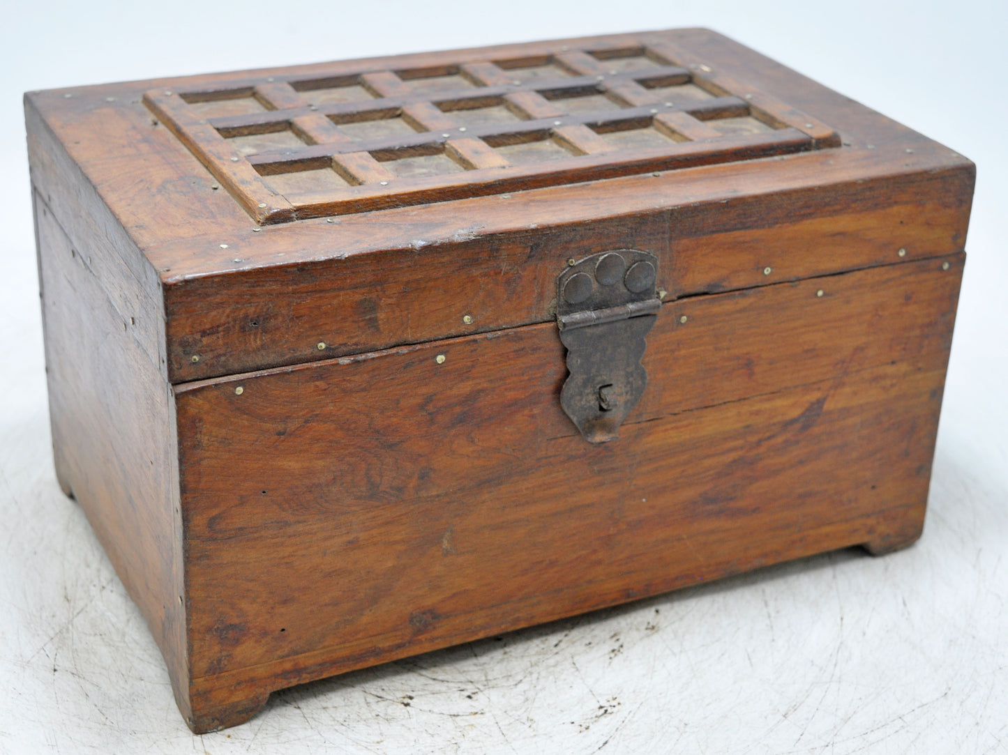 Vintage Wooden Storage Chest Box Original Old Hand Crafted