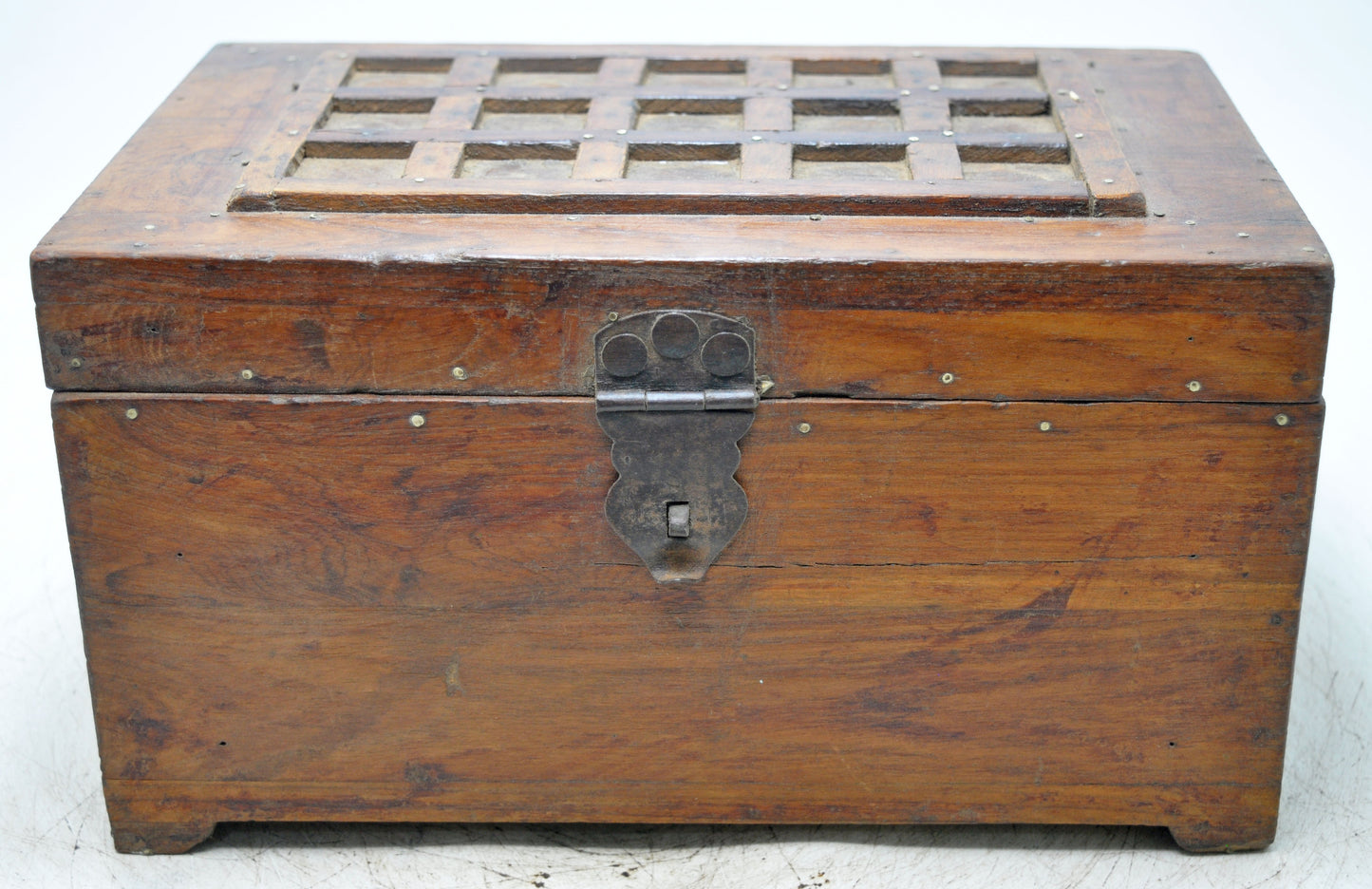 Vintage Wooden Storage Chest Box Original Old Hand Crafted