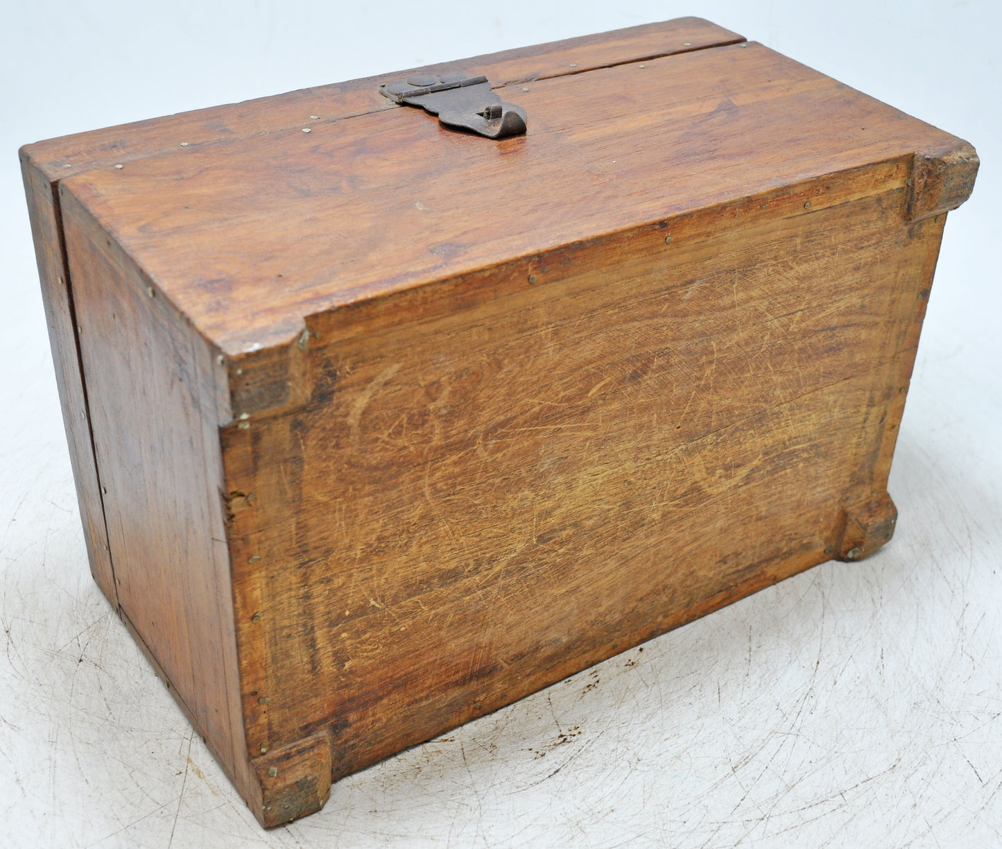 Vintage Wooden Storage Chest Box Original Old Hand Crafted