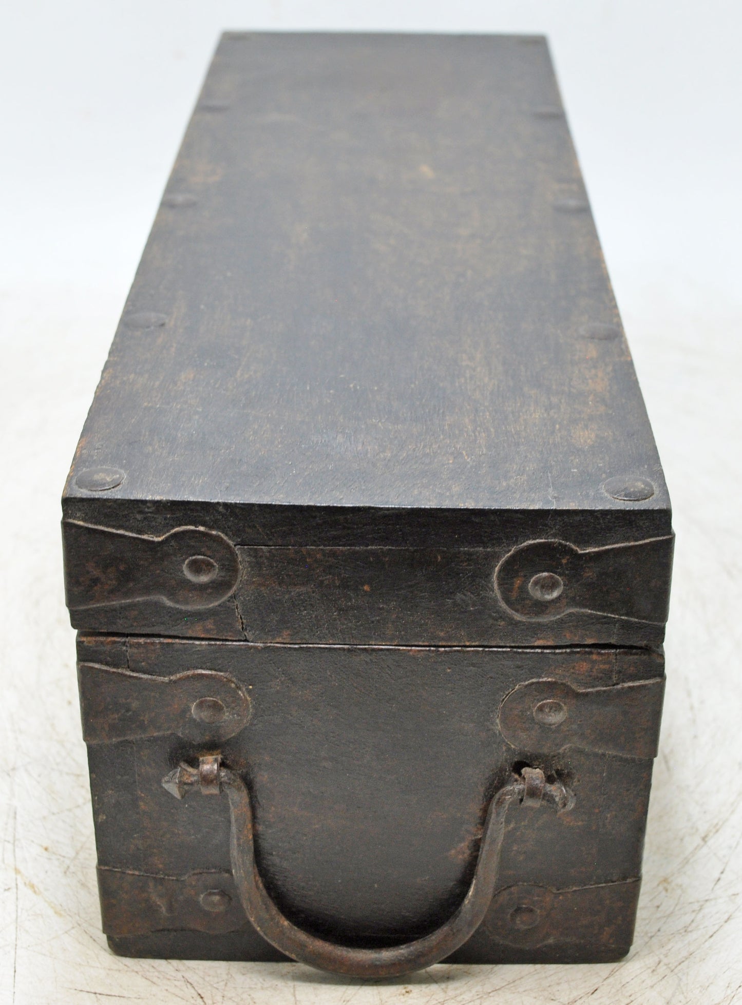 Vintage Wooden Long Storage Chest Box Original Old Hand Crafted