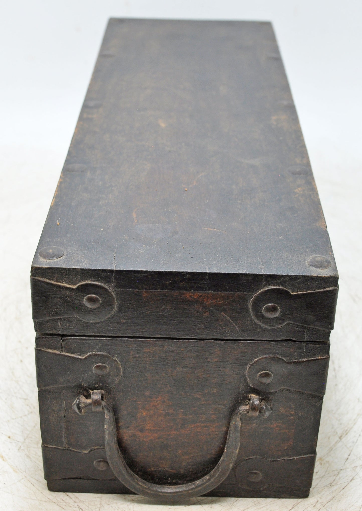 Vintage Wooden Long Storage Chest Box Original Old Hand Crafted