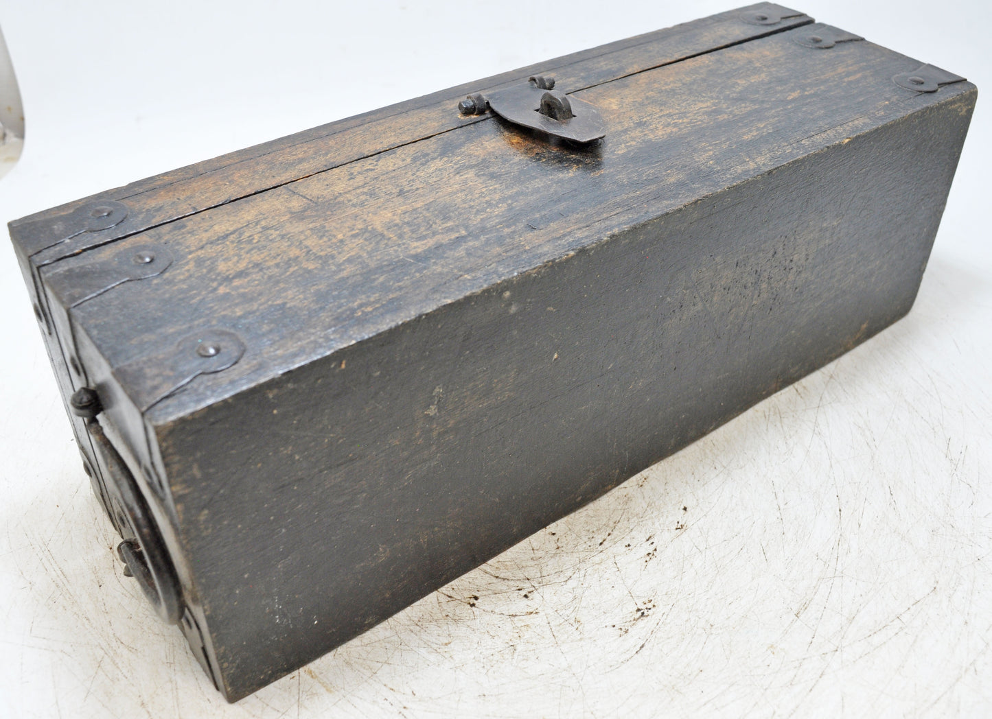 Vintage Wooden Long Storage Chest Box Original Old Hand Crafted