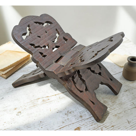 Antique Wooden Holy Quran Book Stand Original Old Hand Crafted Fine Carved