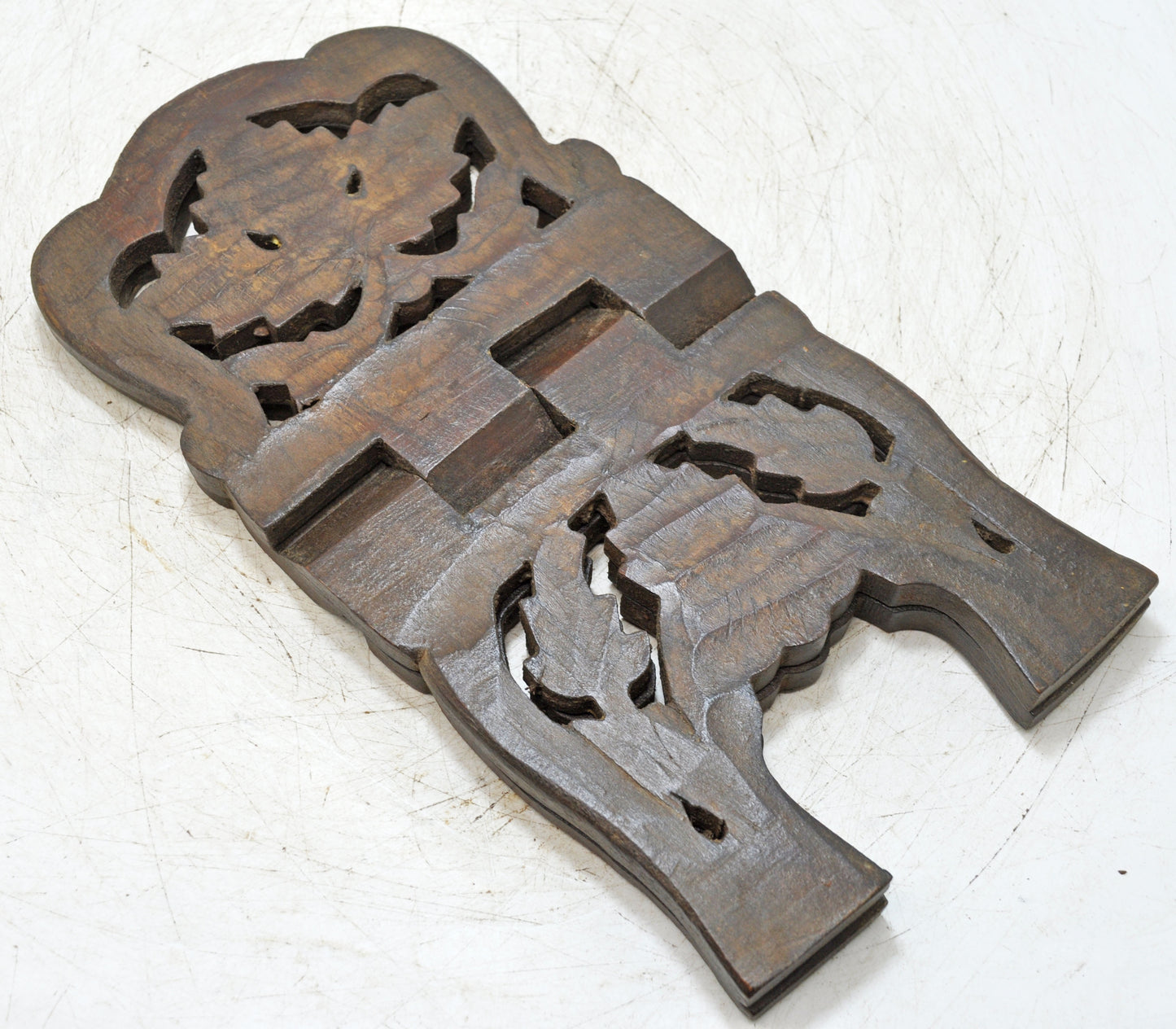 Antique Wooden Holy Quran Book Stand Original Old Hand Crafted Fine Carved