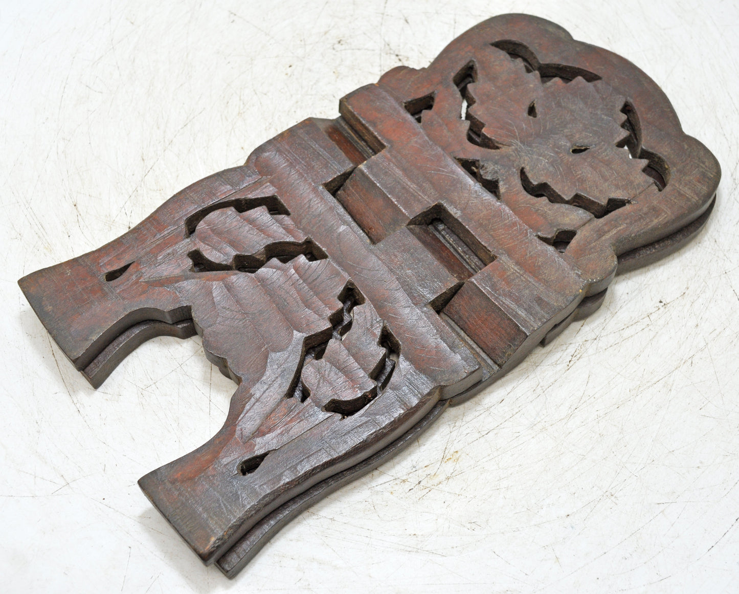 Antique Wooden Holy Quran Book Stand Original Old Hand Crafted Fine Carved