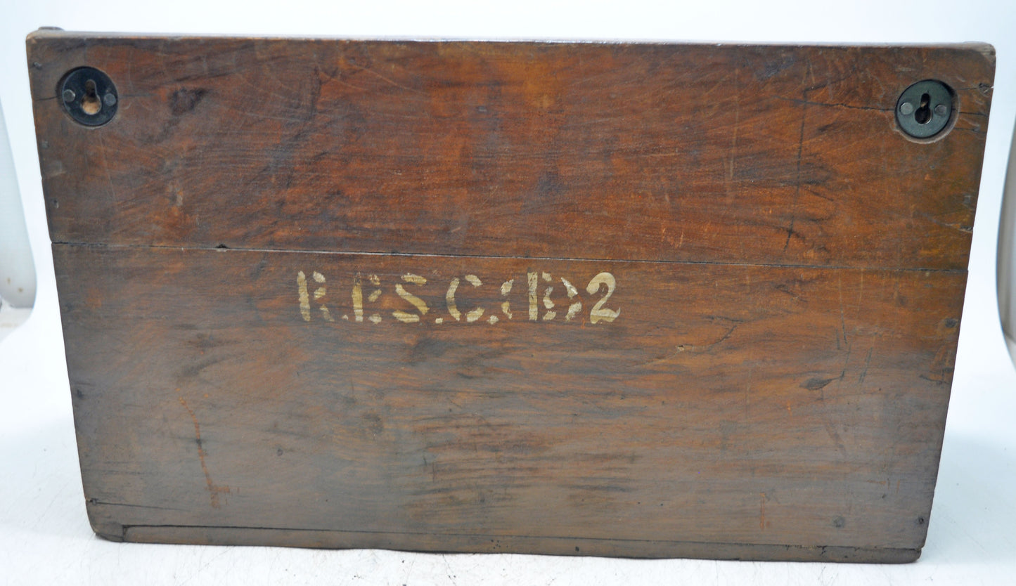 Antique Wooden Paper Envelope Tray Original Old Hand Crafted