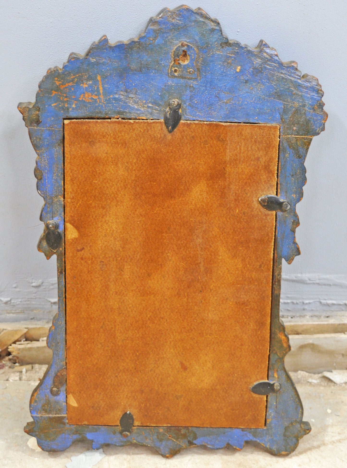 Antique Wooden Wall Décor Mirror Frame Original Old Hand Crafted Fine Carved