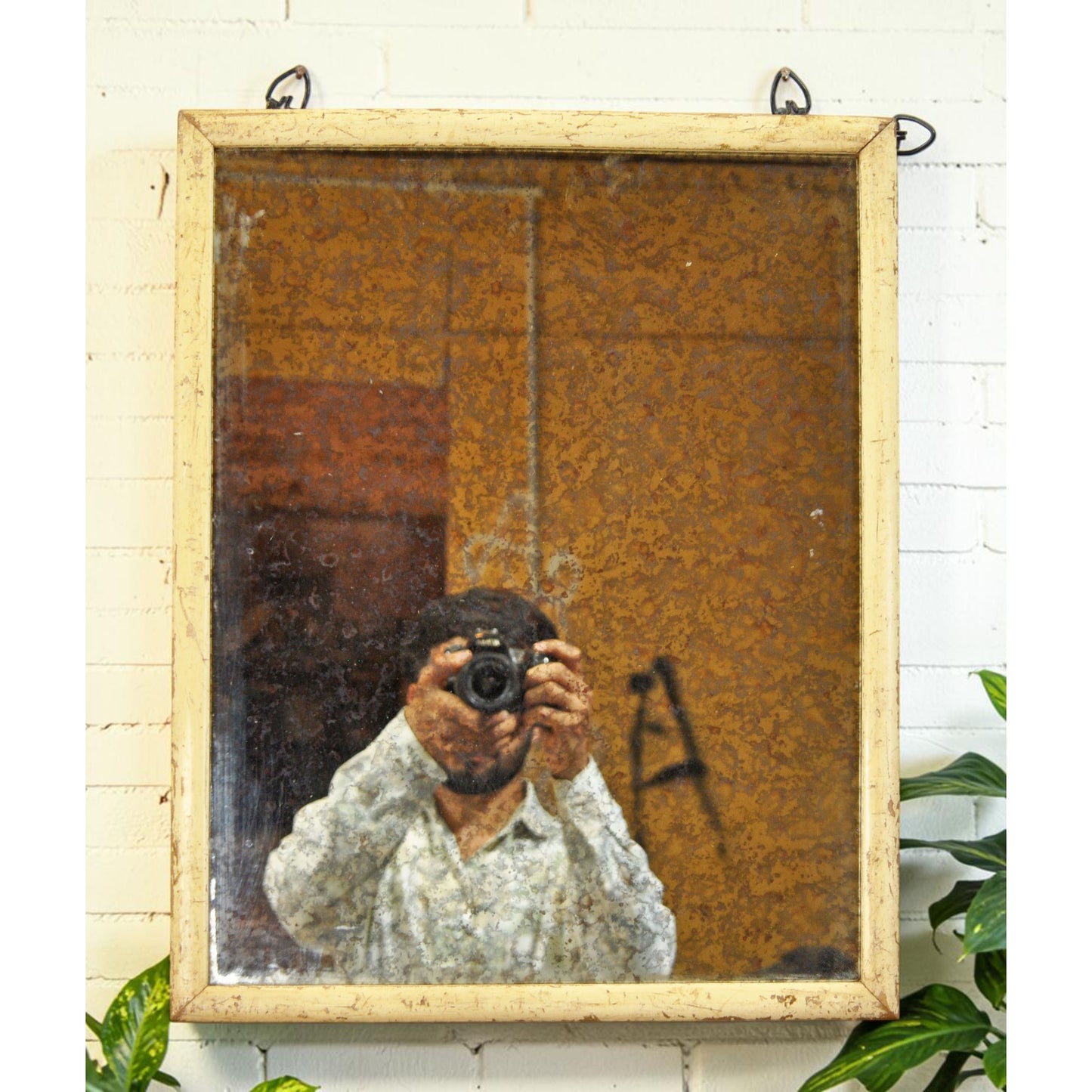 Antique Wooden Wall Décor Mirror Frame Original Old Hand Crafted
