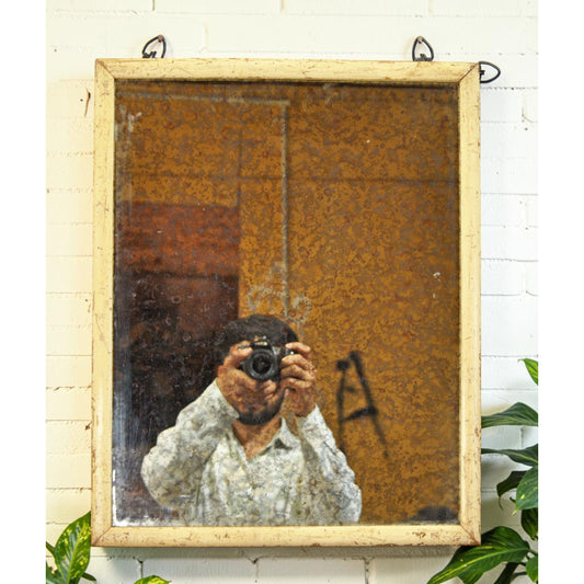 Antique Wooden Wall Décor Mirror Frame Original Old Hand Crafted
