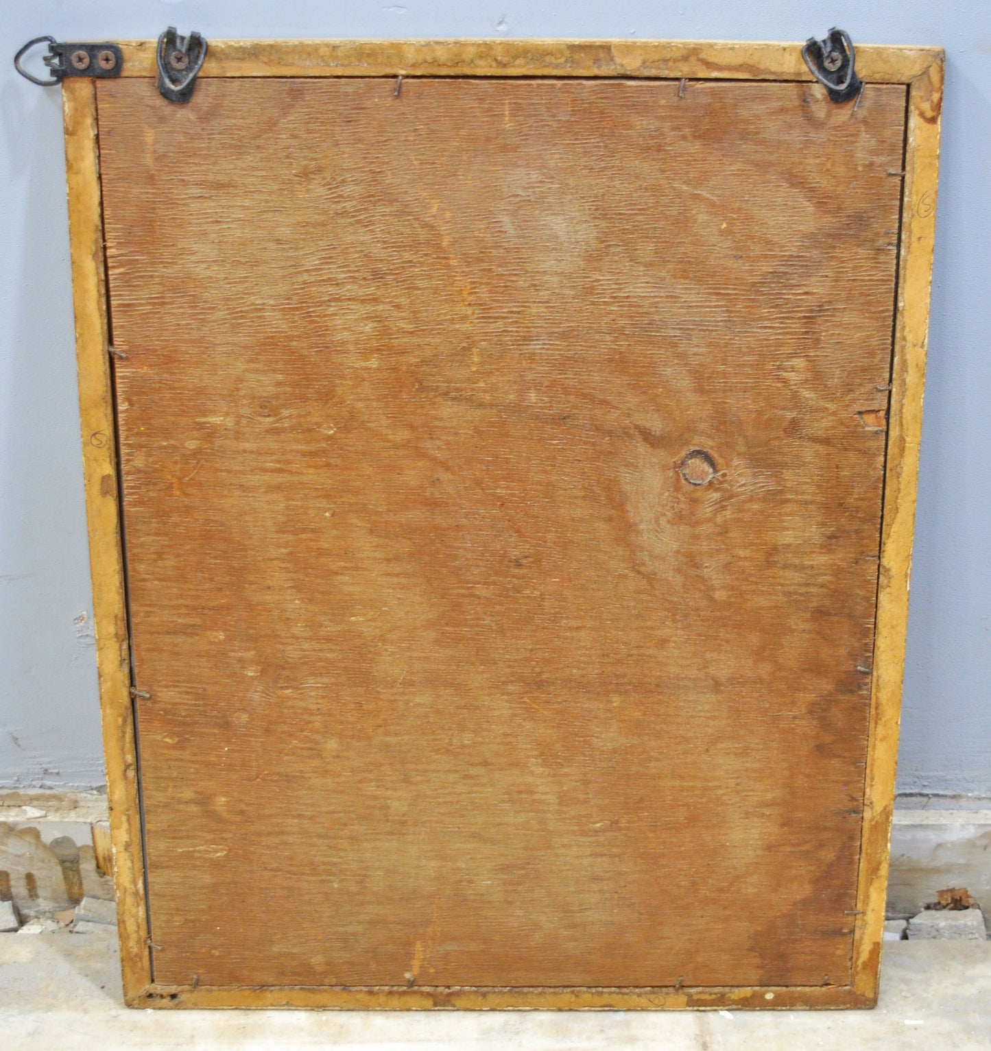Antique Wooden Wall Décor Mirror Frame Original Old Hand Crafted