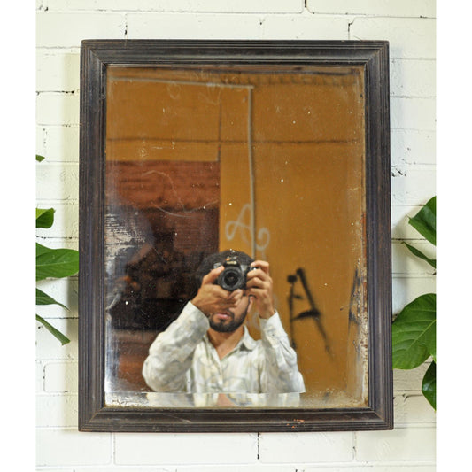 Antique Wooden Wall Décor Mirror Frame Original Old Hand Crafted