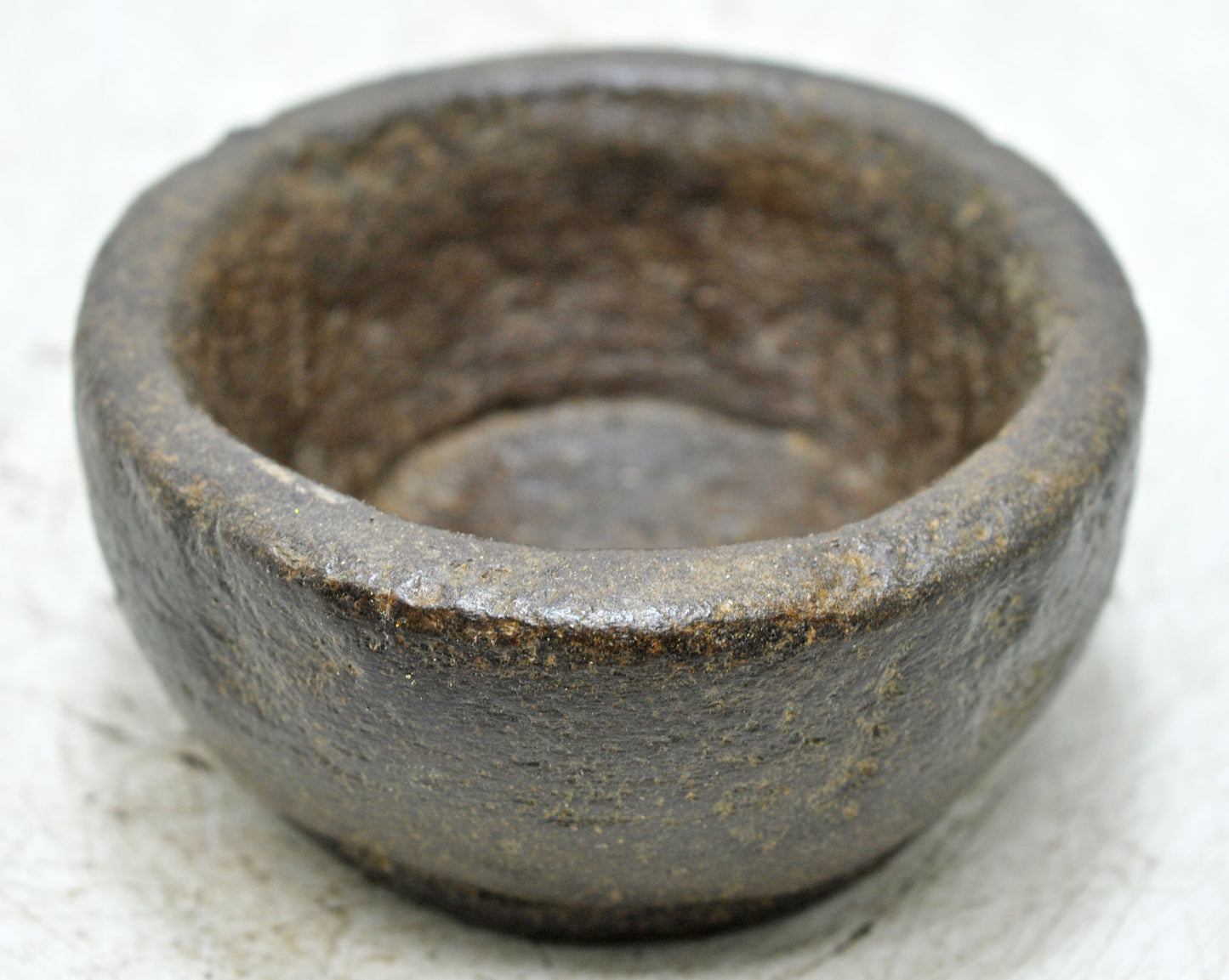 Antique Sand Stone Round Kitchenware Curry Bowl Original Old Fine Hand Carved
