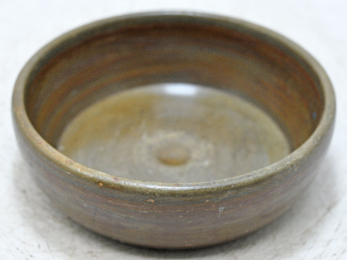 Antique Black Stone Round Kitchenware Curry Bowl Original Old Fine Hand Carved