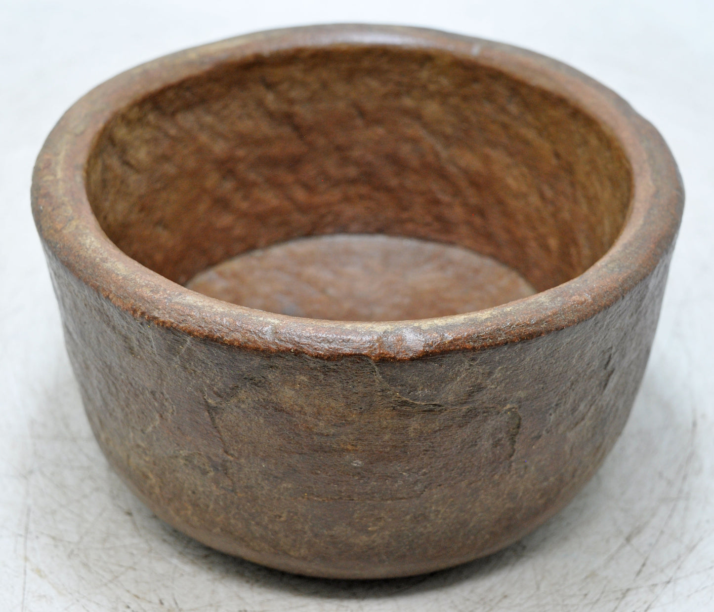 Antique Sand Stone Round Kitchenware Curry Bowl Original Old Fine Hand Carved