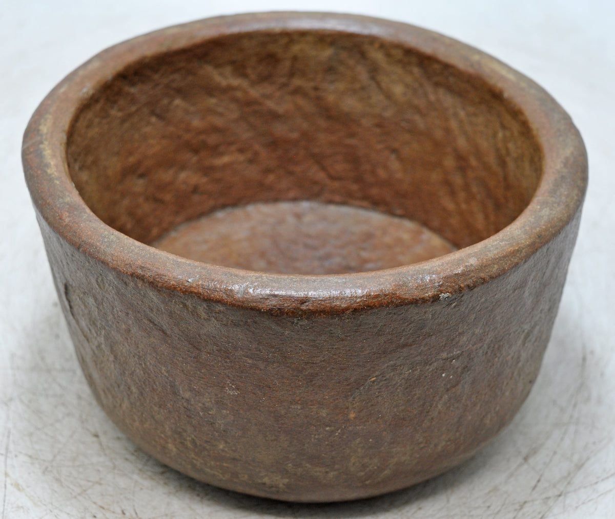 Antique Sand Stone Round Kitchenware Curry Bowl Original Old Fine Hand Carved