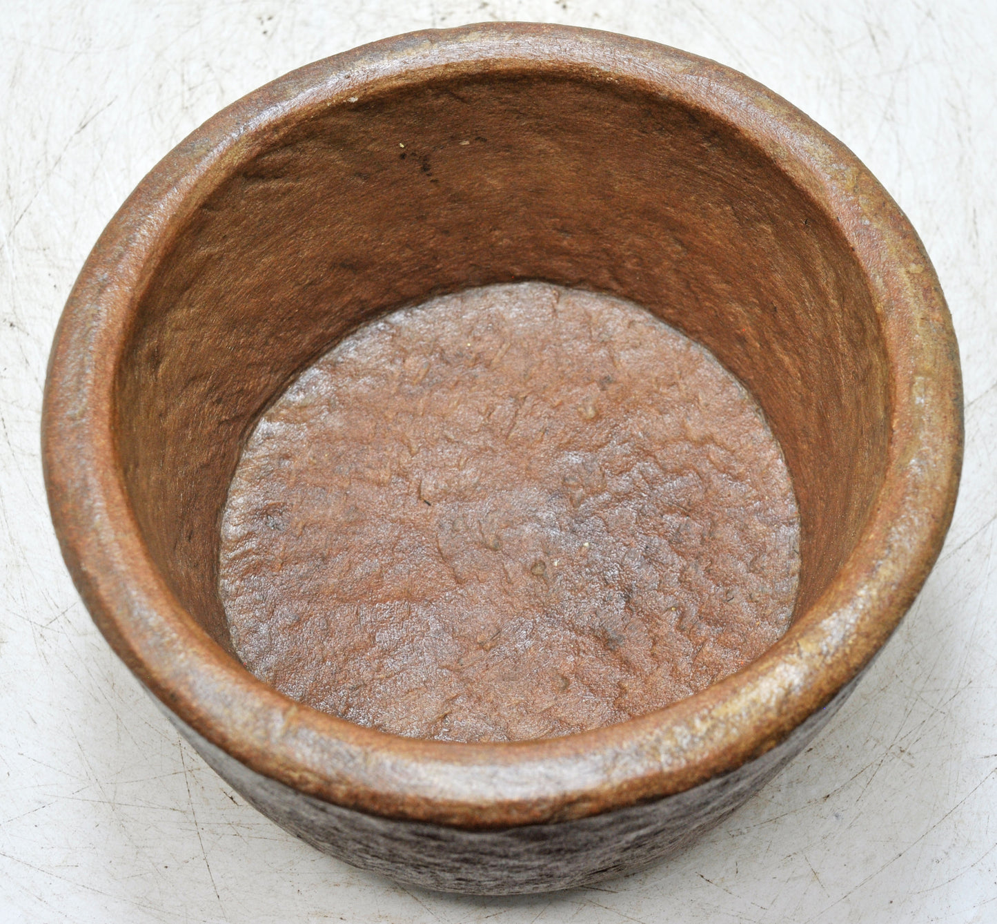 Antique Sand Stone Round Kitchenware Curry Bowl Original Old Fine Hand Carved
