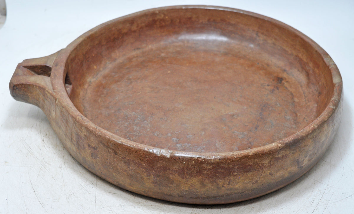 Antique Brown Sand Stone Large Size Decorative Water Bowl Original Old Very Fine Hand Carved