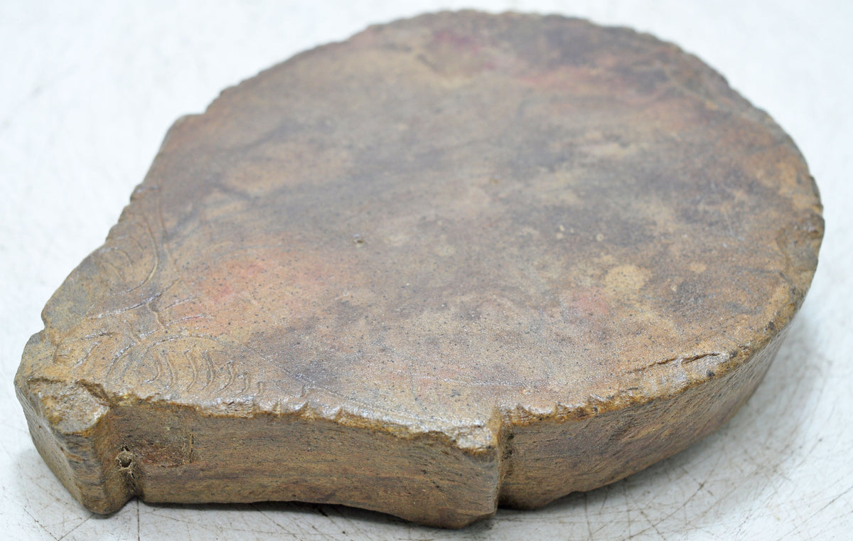 Antique Sand Stone Round Saffron Grinding Plate Original Old Hand Carved