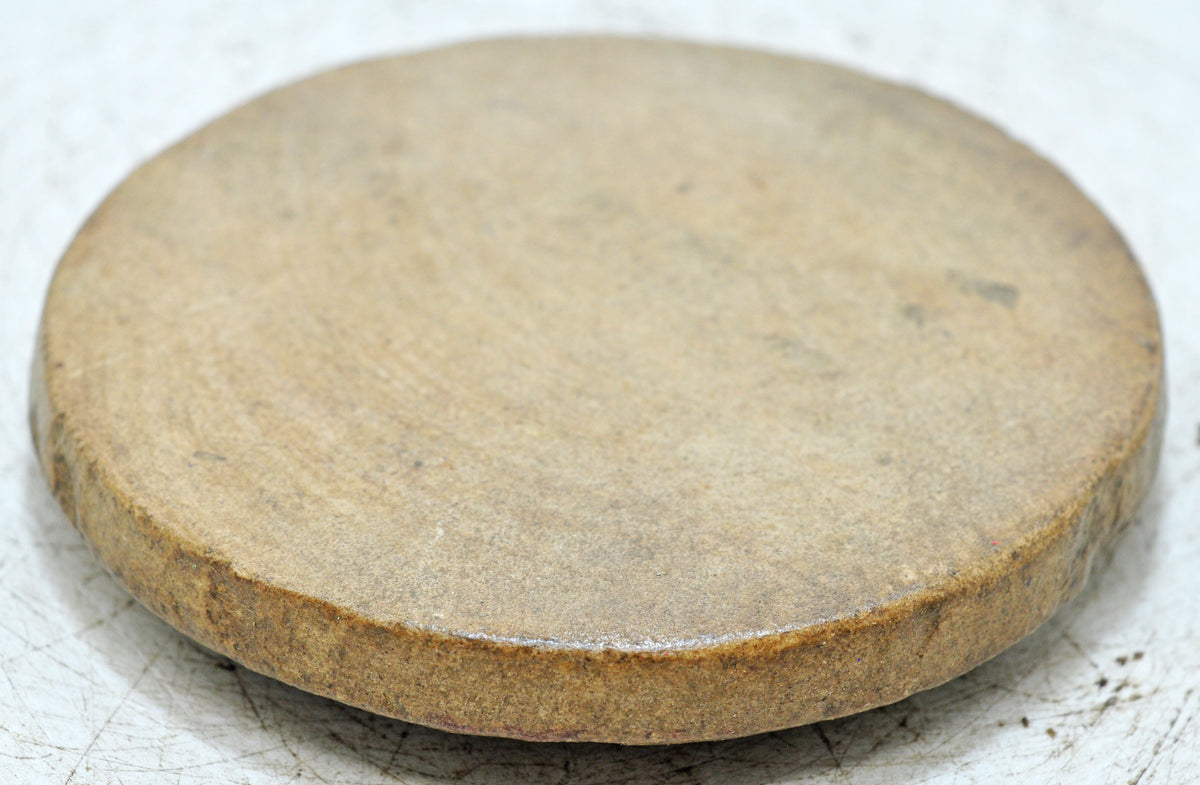 Antique Sand Stone Round Saffron Grinding Plate Original Old Hand Carved