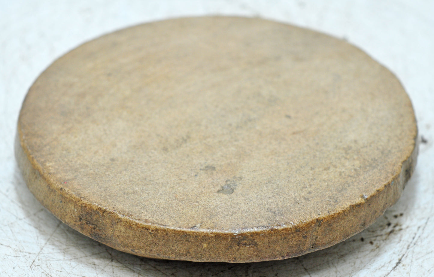 Antique Sand Stone Round Saffron Grinding Plate Original Old Hand Carved
