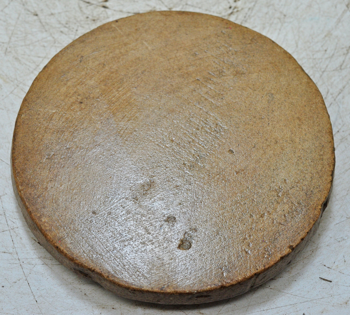 Antique Sand Stone Round Saffron Grinding Plate Original Old Hand Carved