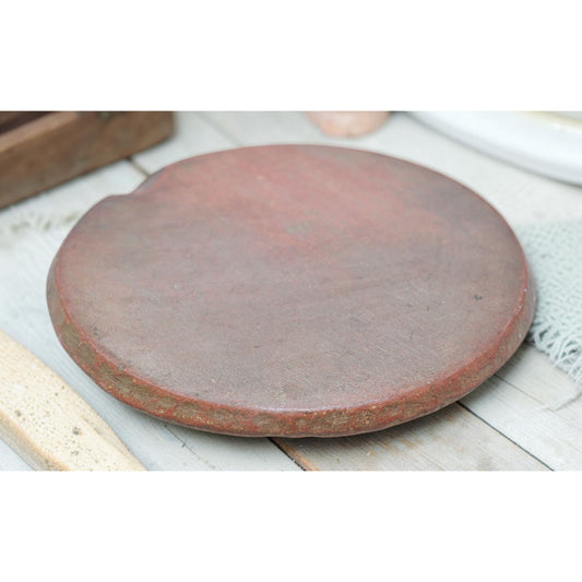 Antique Sand Stone Round Saffron Grinding Plate Original Old Hand Carved