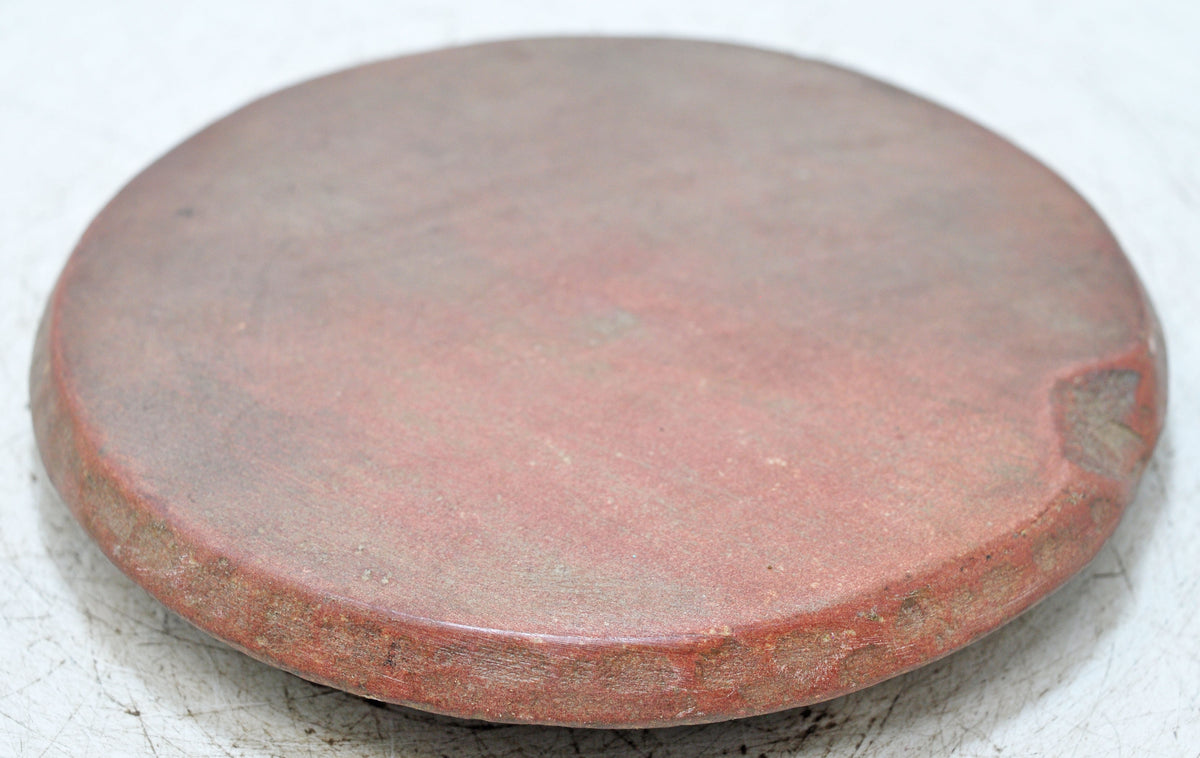 Antique Sand Stone Round Saffron Grinding Plate Original Old Hand Carved
