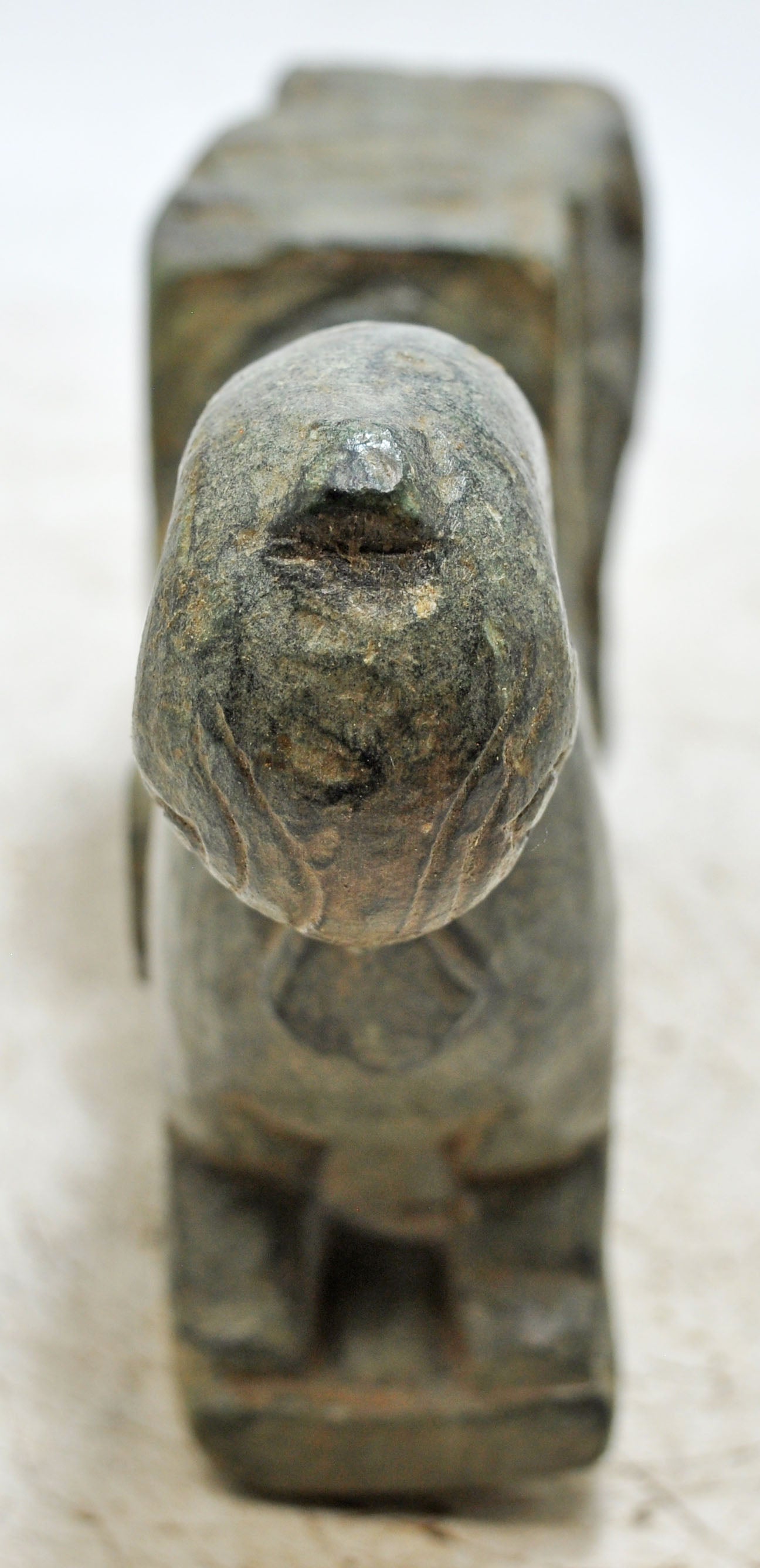 Antique Green Stone Parrot Figurine Wall Hook Hanger Original Old Fine Hand Carved