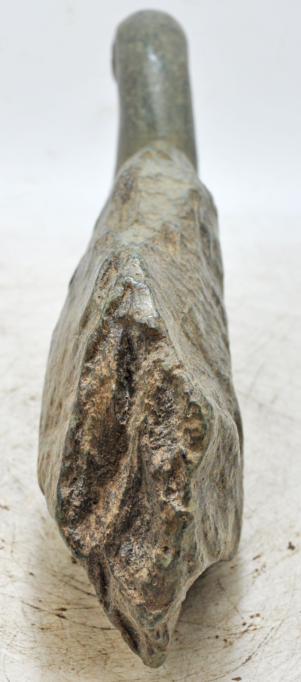 Antique Green Stone Parrot Figurine Wall Hook Hanger Original Old Fine Hand Carved