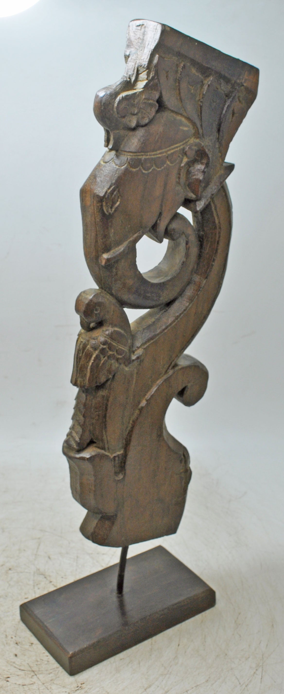 Antique Wooden Elephant Bracket Carving Panel Original Old Fine Hand Carved
