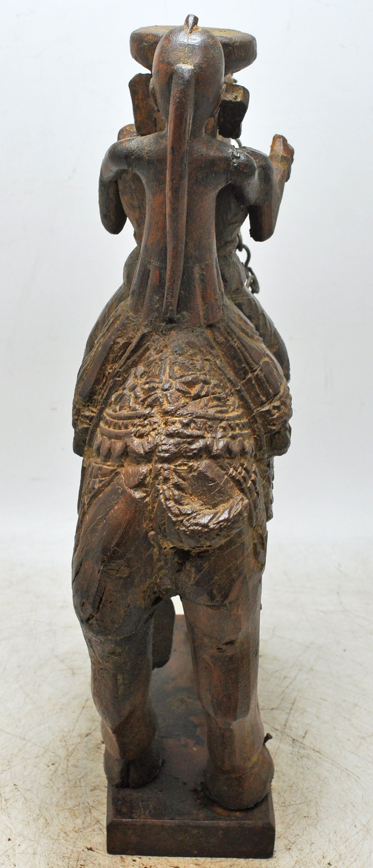 Antique Wooden Camel With Riders Dholamaru Figurine Original Old Fine Hand Carved