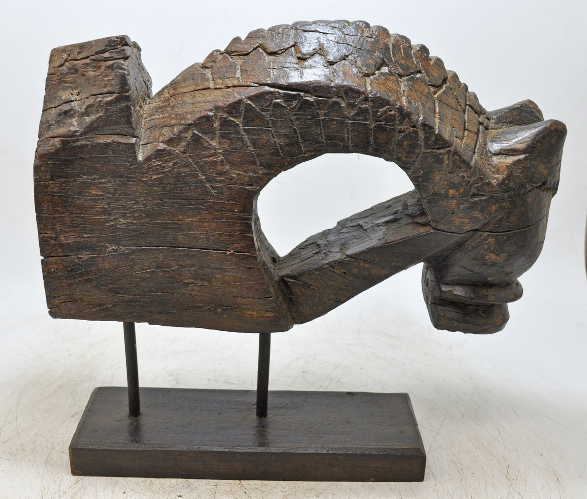 Antique Wooden Horse Head Bust Figurine Original Old Fine Hand Carved
