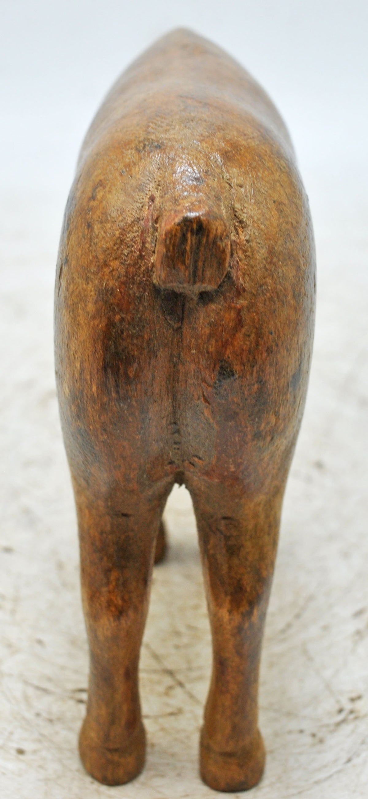 Vintage Wooden Small Horse Figurine Original Old Hand Carved