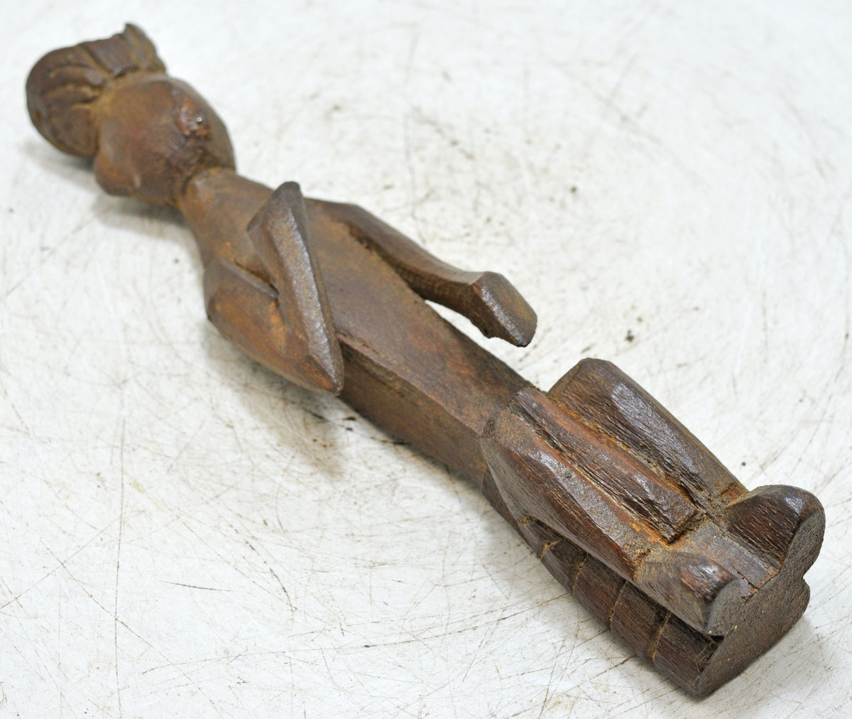 Vintage Wooden Musician Figurine Original Old Hand Carved