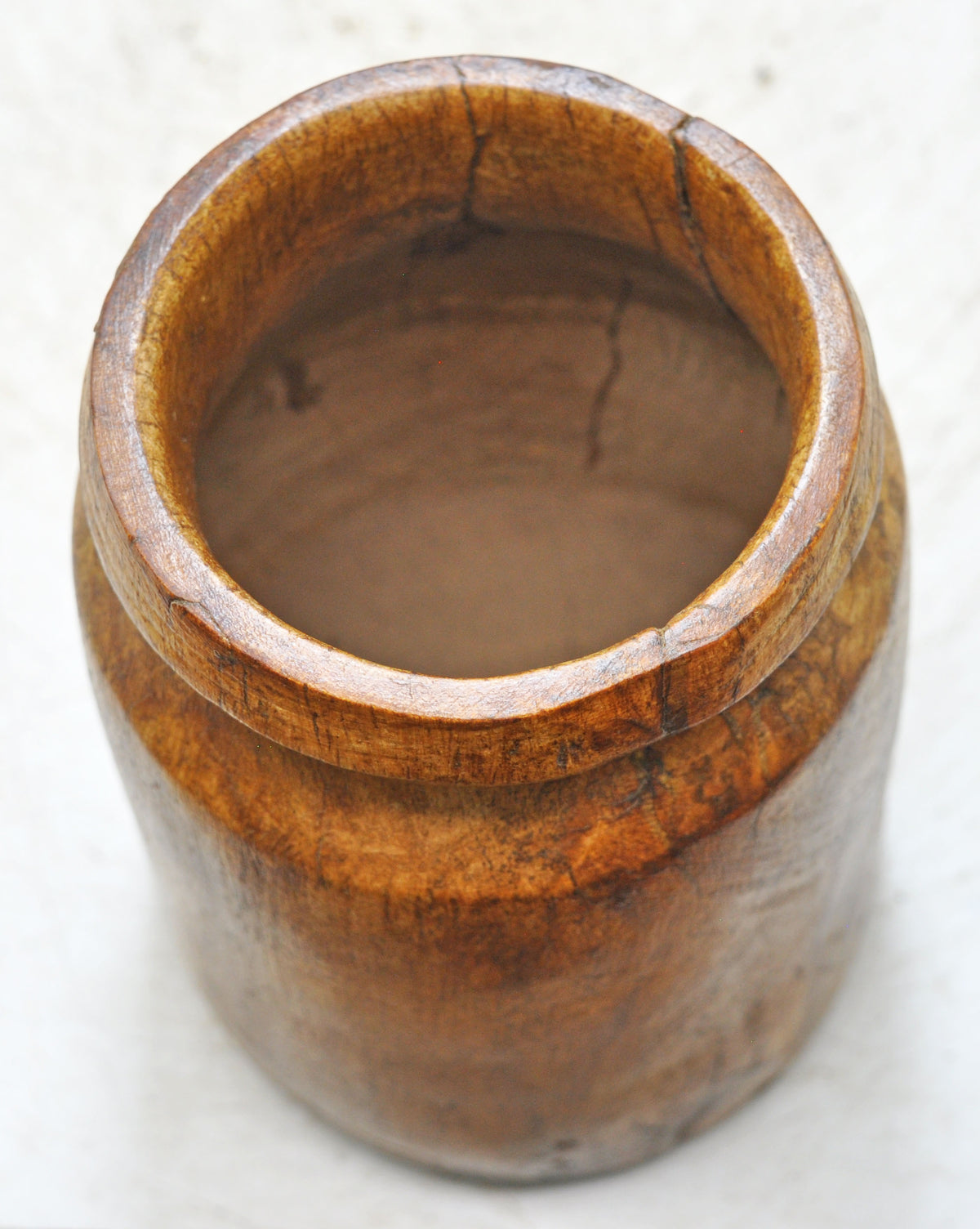 Antique Wooden Grain Measurement Paili Pot Original Old Hand Carved