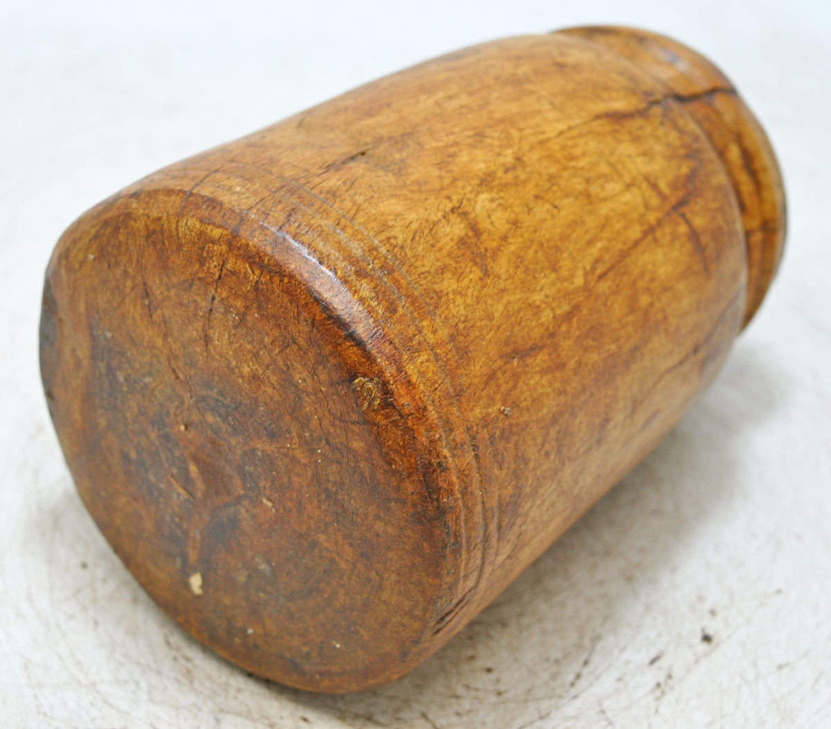 Antique Wooden Grain Measurement Paili Pot Original Old Hand Carved