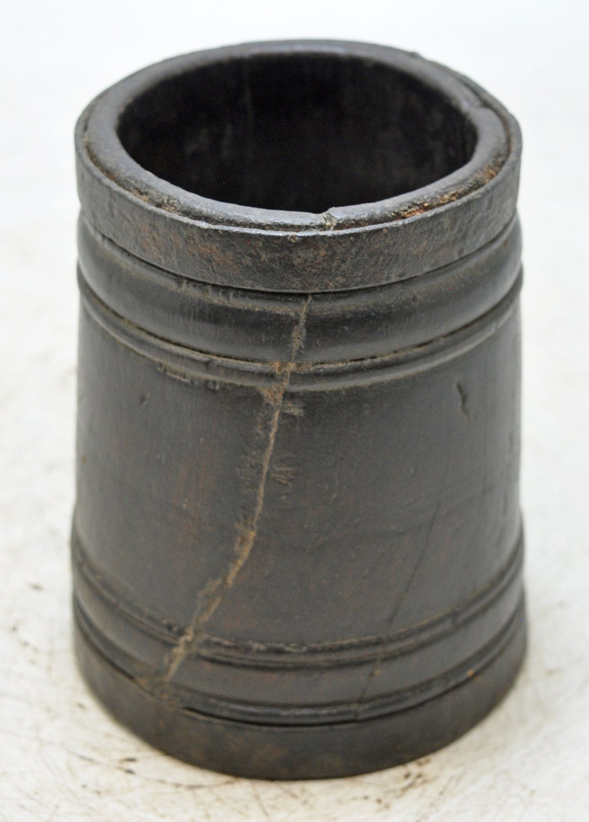 Antique Wooden Grain Measurement Paili Pot Original Old Hand Carved