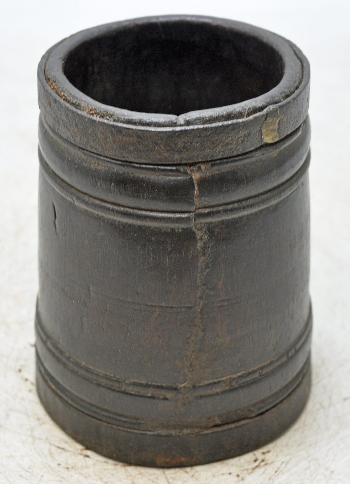 Antique Wooden Grain Measurement Paili Pot Original Old Hand Carved