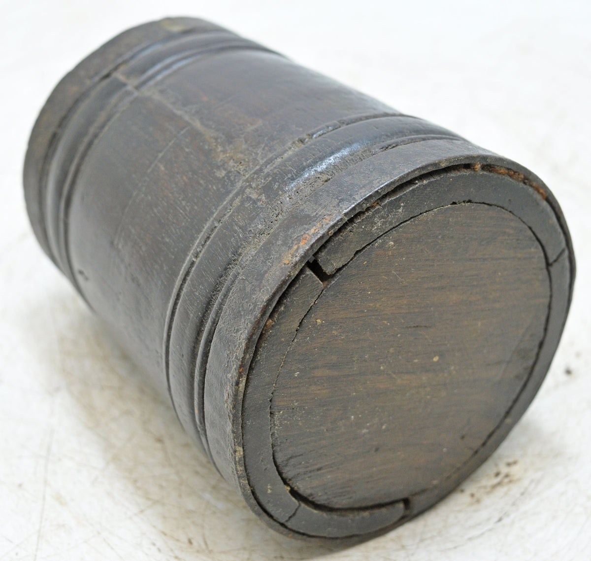 Antique Wooden Grain Measurement Paili Pot Original Old Hand Carved