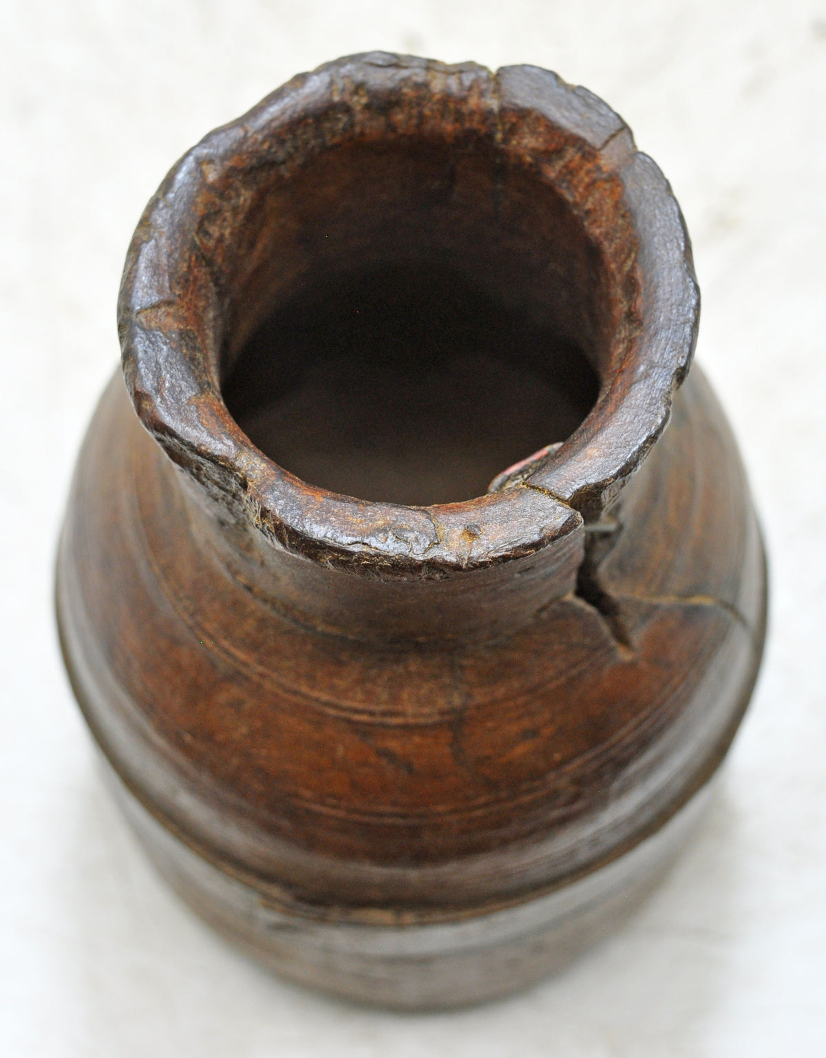 Antique Wooden Grain Measurement Paili Pot Original Old Hand Carved