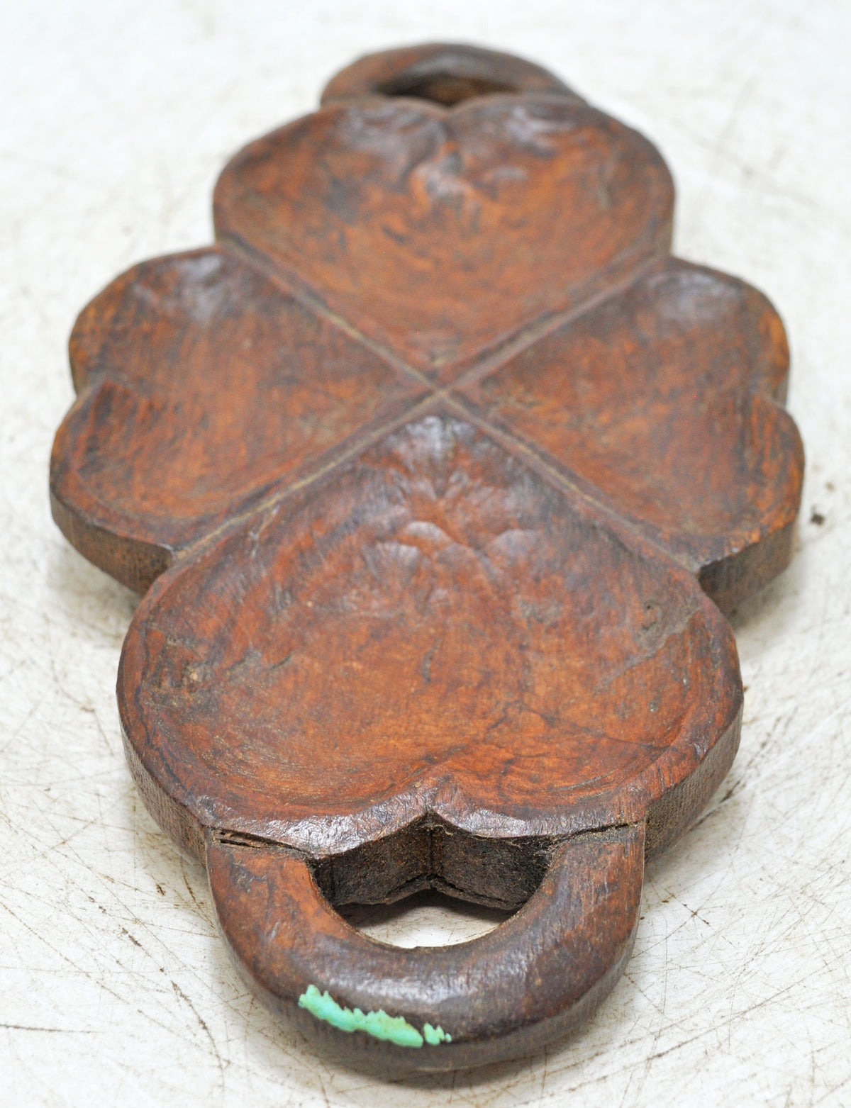 Vintage Wooden Floral Serving Tray Original Old Hand Carved
