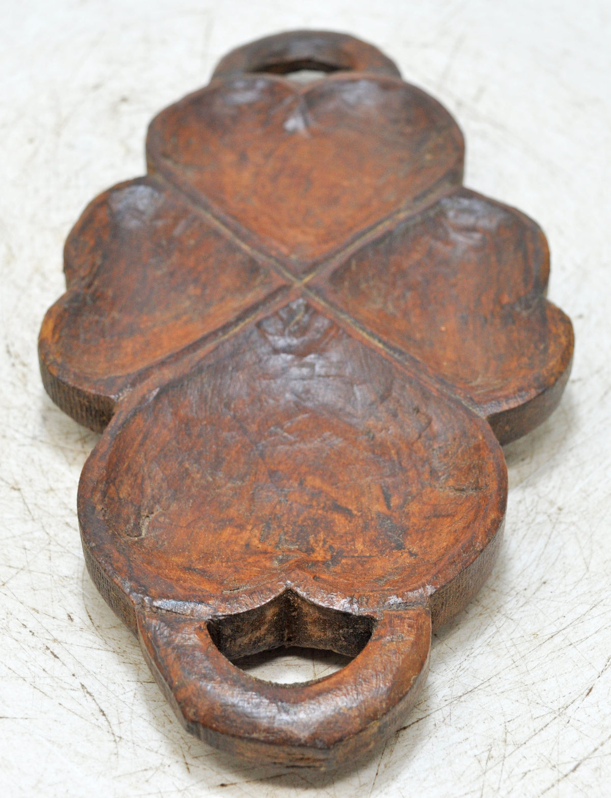Vintage Wooden Floral Serving Tray Original Old Hand Carved