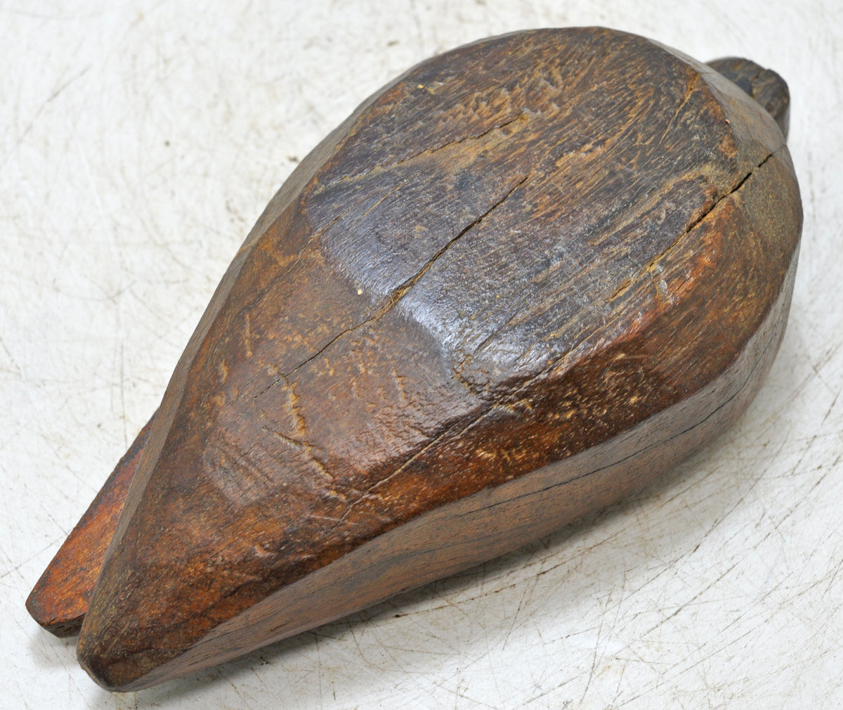 Antique Wooden Kum Kum Powder Tika Box Original Old Hand Carved