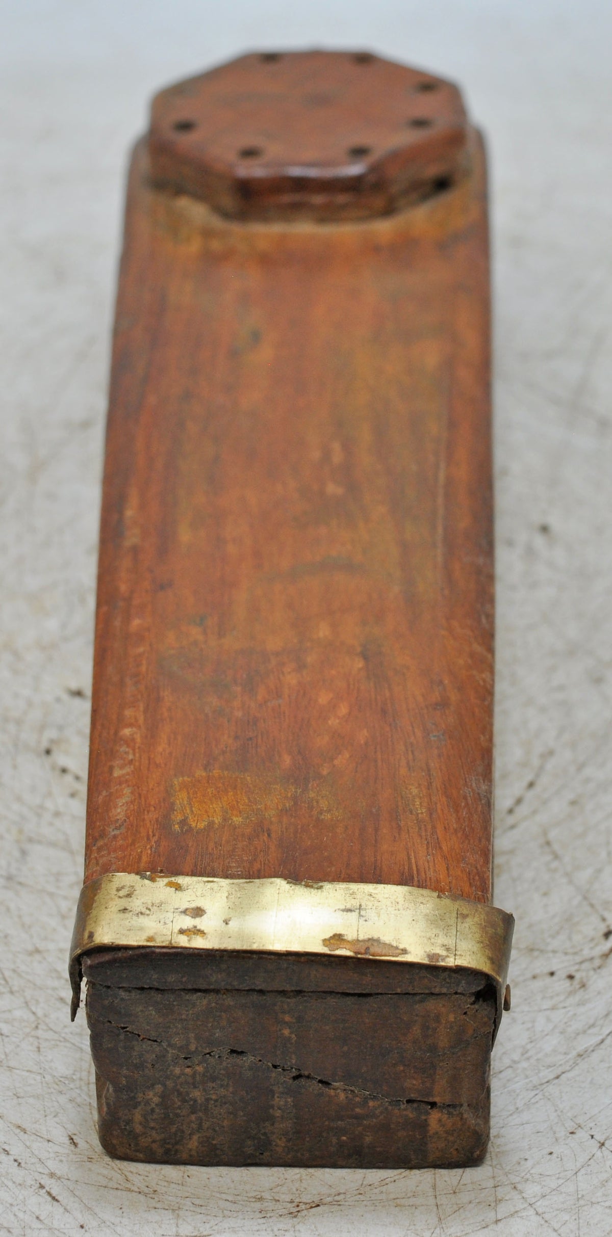 Antique Wooden Kum Kum Powder Tika Box Original Old Hand Carved
