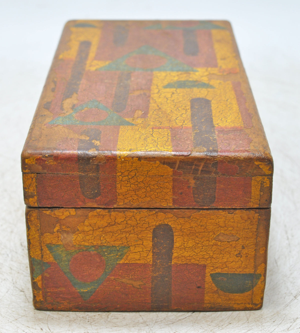 Vintage Wooden Storage Chest Box Original Old Hand Crafted Painted