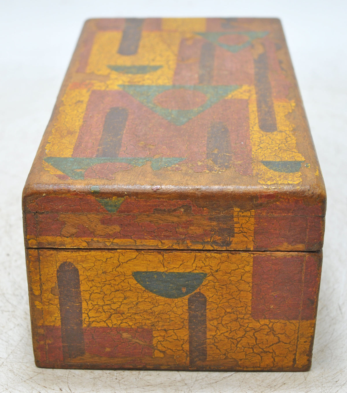 Vintage Wooden Storage Chest Box Original Old Hand Crafted Painted
