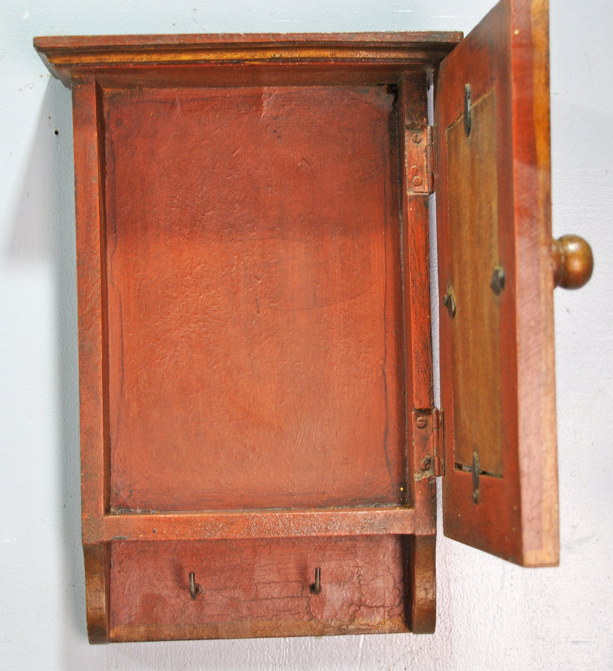 Vintage Wooden Wall Hanging Bathroom Cabient Original Old Hand Crafted