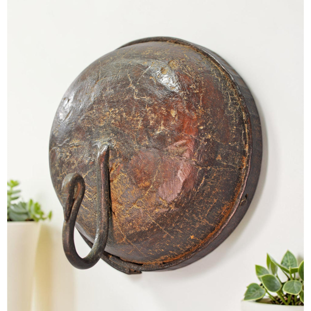 Antique Wooden Wall Hanging 1 Hook Hanger Original Old Hand Crafted