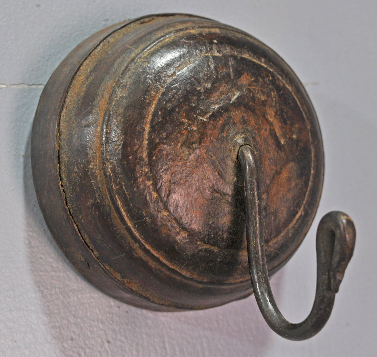 Antique Wooden Wall Hanging 1 Hook Hanger Original Old Hand Crafted